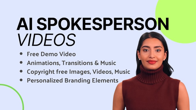 create ai spokesperson video with realistic human avatar