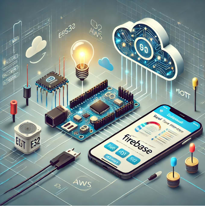 Connect arduino esp32 iot project to firebase aws mqtt cloud by kazi