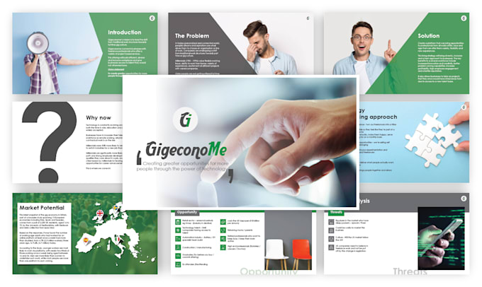 create a presentation or pitch deck in figma, prezi, or powerpoint