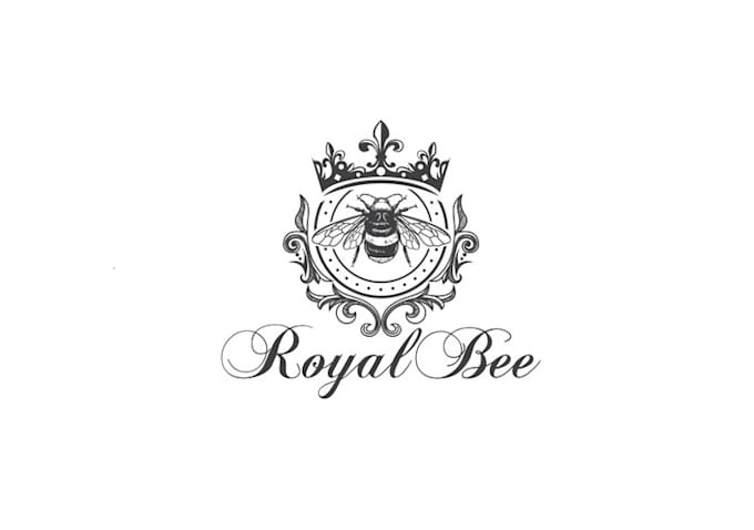 make unique royal bee event flower logo