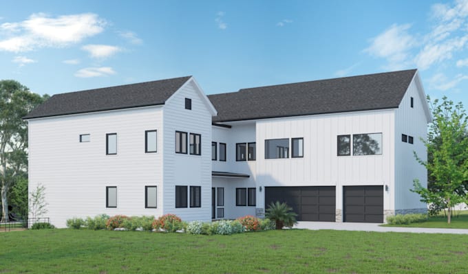 visualize 3d edgy warehouse design, villa house rendering, interior walkthrough