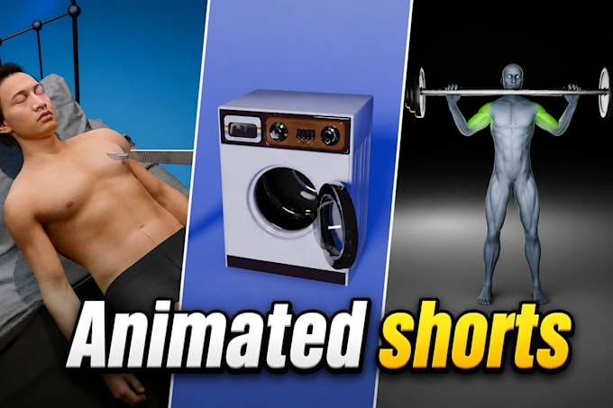 create viral 3d  animated shorts for youtube
