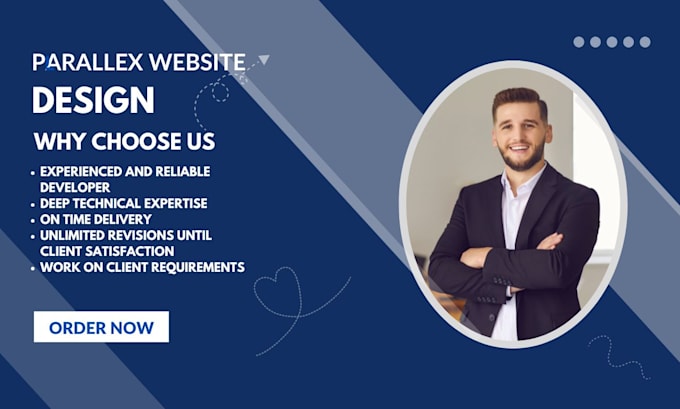 create parallax and animation website  for you