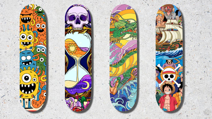 costume unique illustration skateboard for you