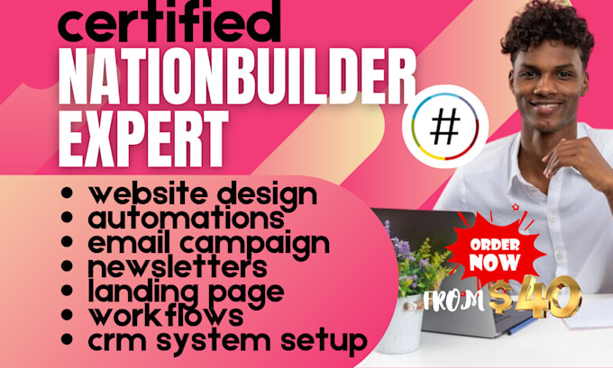 design nationbuilder website workflow campaign automations crm system management