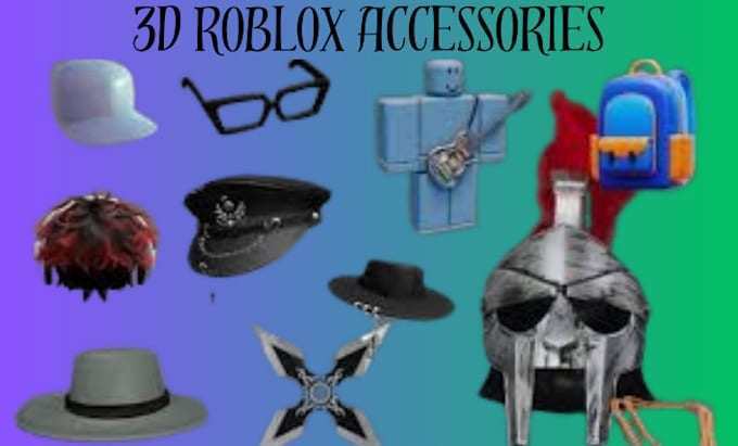 Do 3d roblox accessories, garments, clothes, hair, weapon by