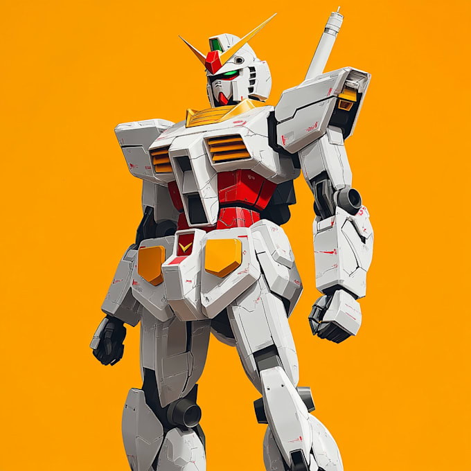 make mecha robot gundam illustrations