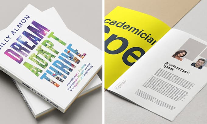 modern book cover and layout for print and ebook formats