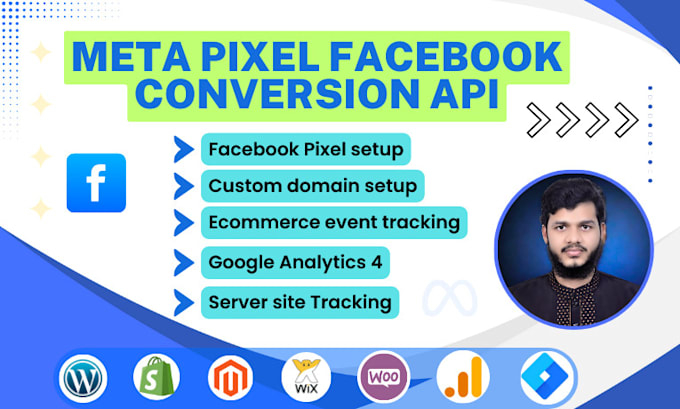 setup meta pixel facebook conversion API, ga4 server side tracking by GTM
