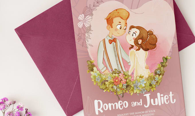 draw a wedding illustration
