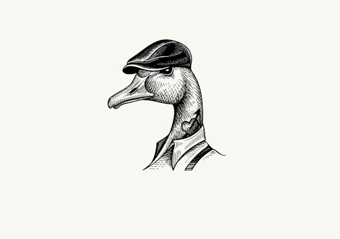 design goose mascot fine dining logo