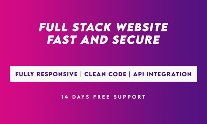 create full stack website that you need