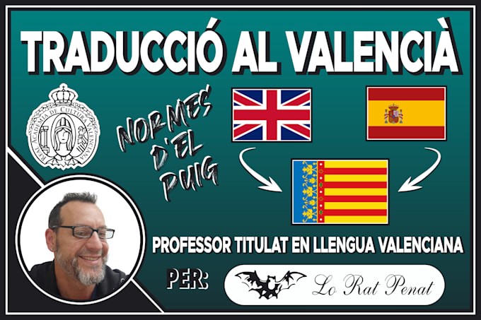 traducire y corregire tus textos del español o del ingles al genuino valenciano