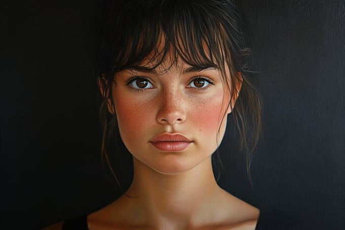 paint a realistic digital portrait