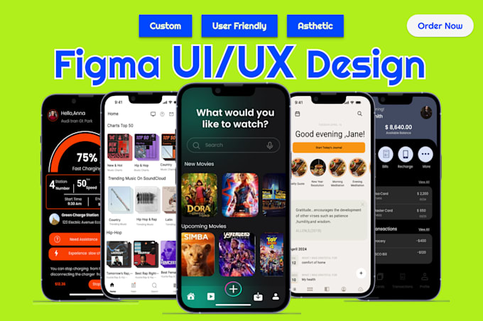 Design mobile app ui ux in figma with prototype wireframe and figma ...
