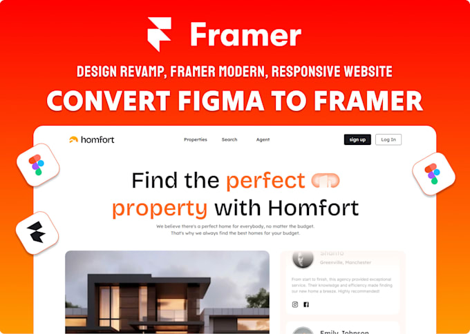 Design revamp, framer modern responsive website, figma to framer, saas ...