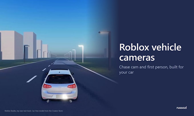 script custom roblox car cameras, chase cam and first person