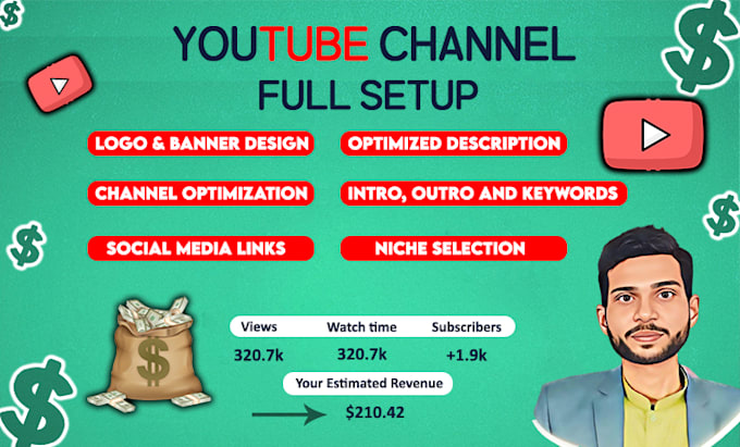 create and setup youtube channel