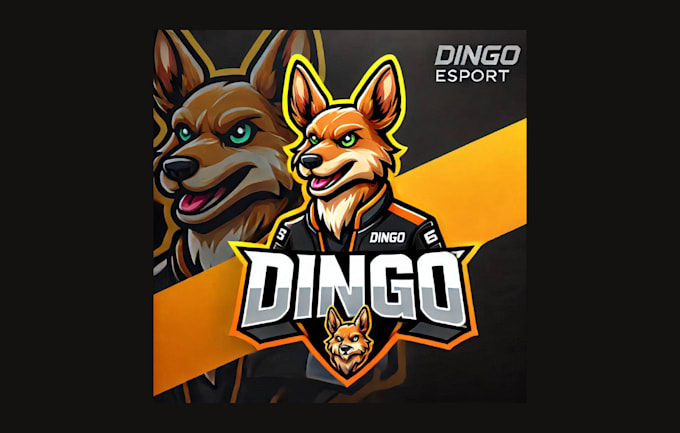 design awesome dingo mascot logo with free source file