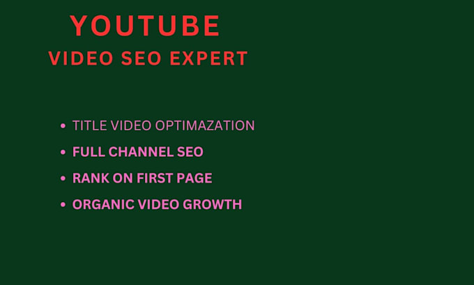 do youtube video seo create organic my channel ranking