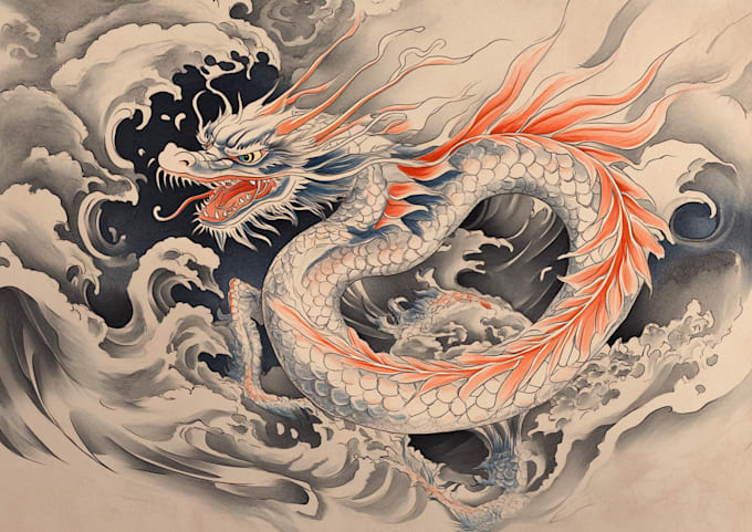 make a custom and professional japanese tattoo design