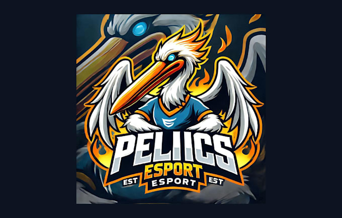 design modern pelican mascot logo with creative concepts