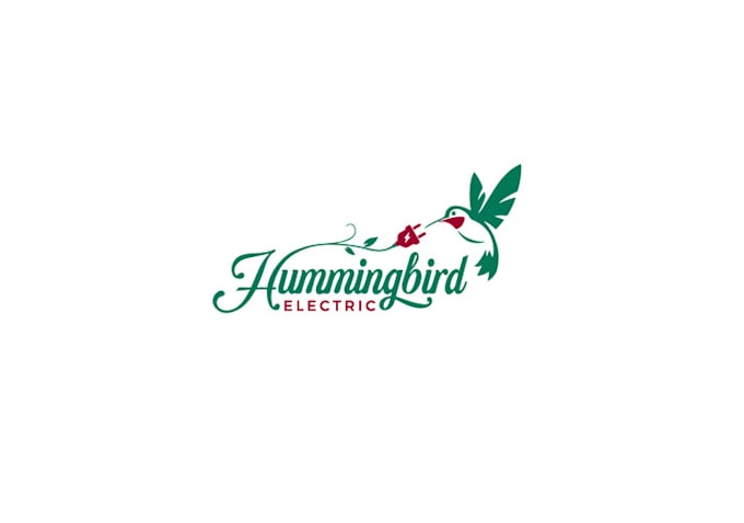 design unique hummingbird electric logo