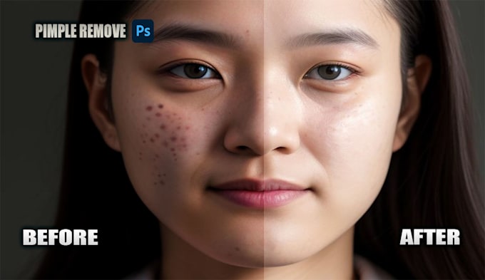 do photoshop editing and pimple removal