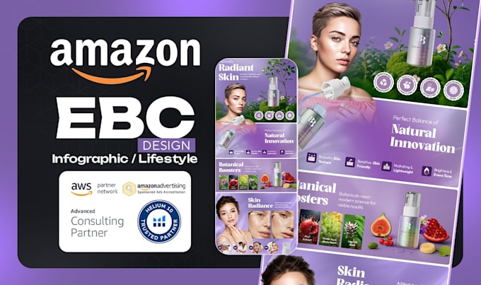 design amazon a plus ebc infographics and listing images