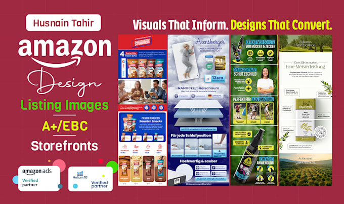 design amazon a plus ebc infographics and listing images