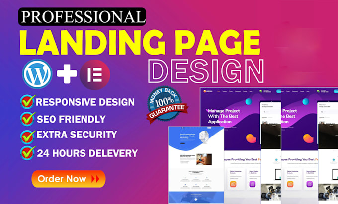 create landing page and complete wordpress website