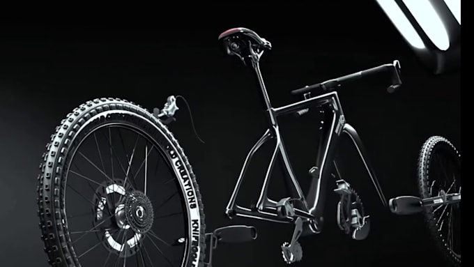 create realistic 3d bicycle animation and product ad video