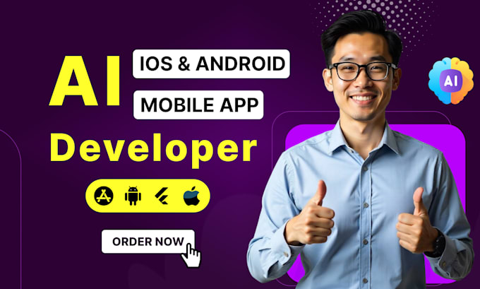 develop ai mobile app, ai integration ios app, android app, flutter developer