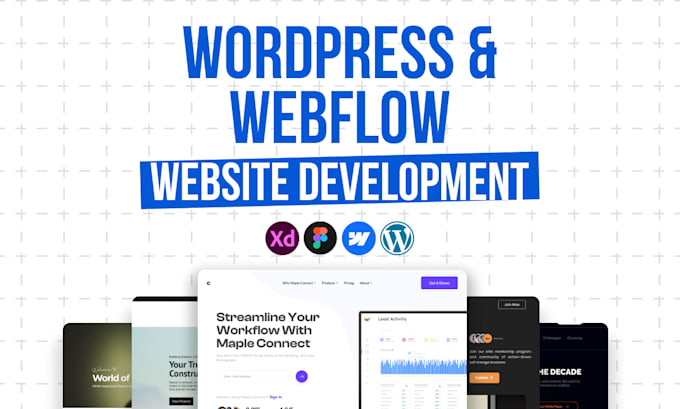 create modern wordpress or webflow website for your business