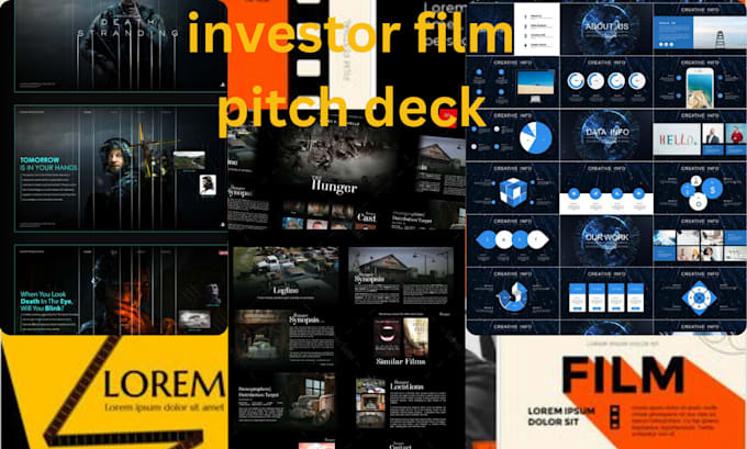 Create a professional investor film pitch deck tv web series