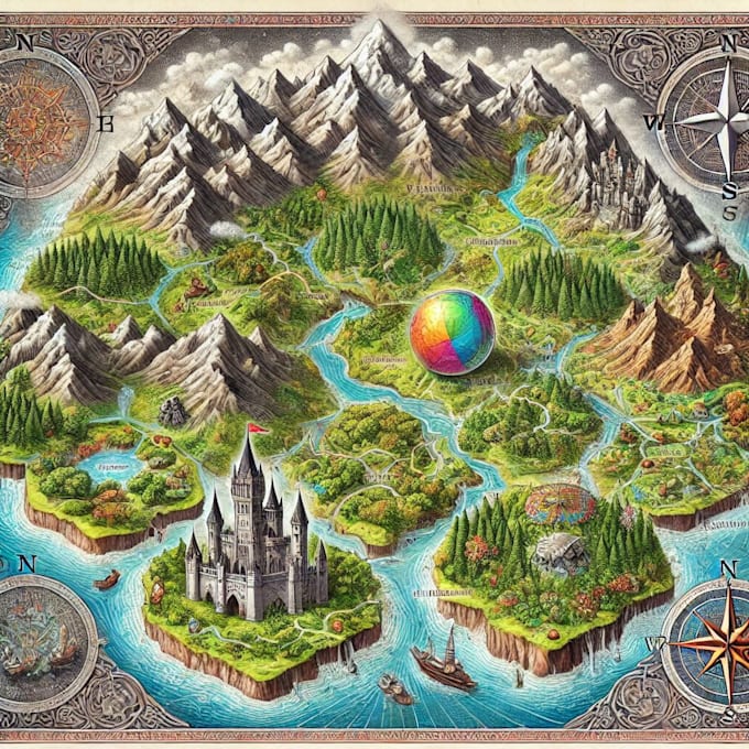 make a custom map for fantasy, scifi, book
