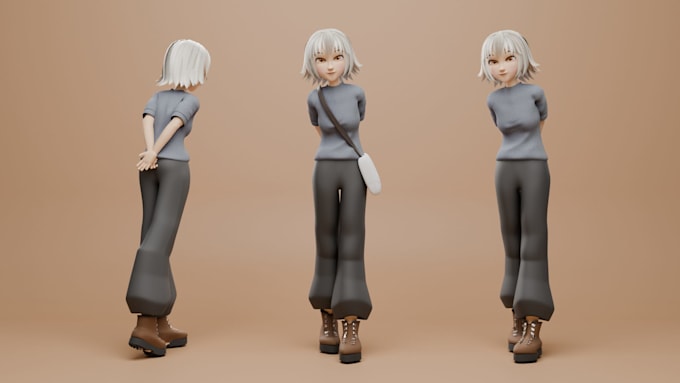 make high quality 3d stylized character modeling