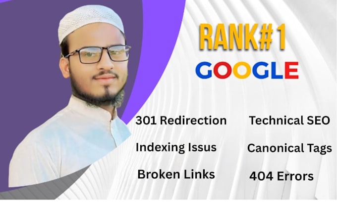 fix 404 errors,301 redirects, broken links and canonical tags