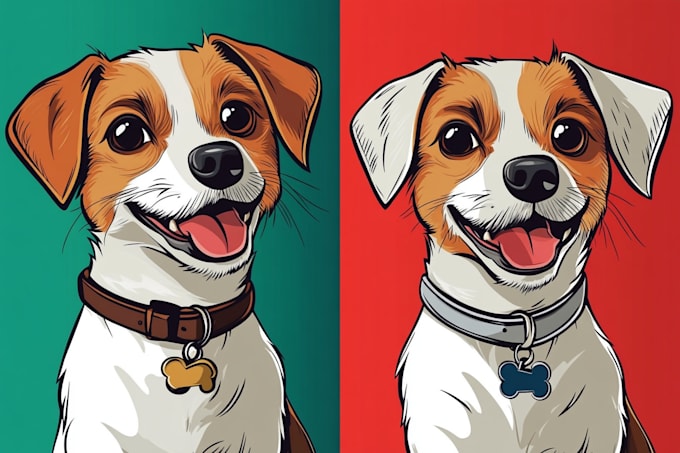 draw an awesome pet cartoon portrait