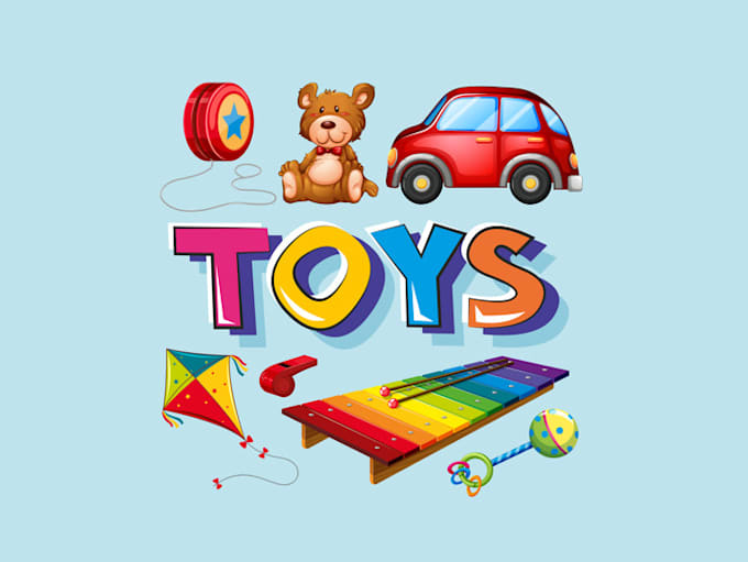 Hacer un logotipo para una tienda de juguetes para niños y una tienda