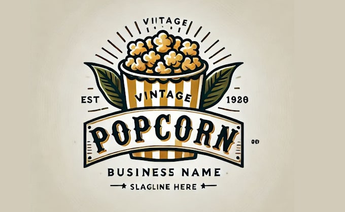 make professional popcorn logo design