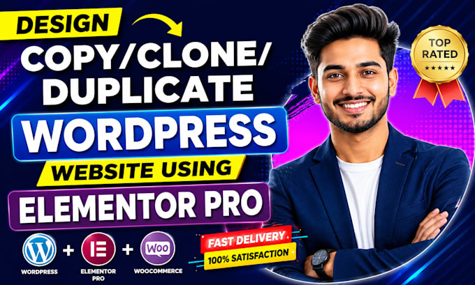 design copy, clone and duplicate wordpress webiste using elementor