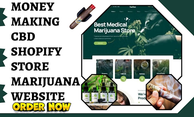 design cbd shopify cigar vemp hemp tobacco store cannabis marijuana website