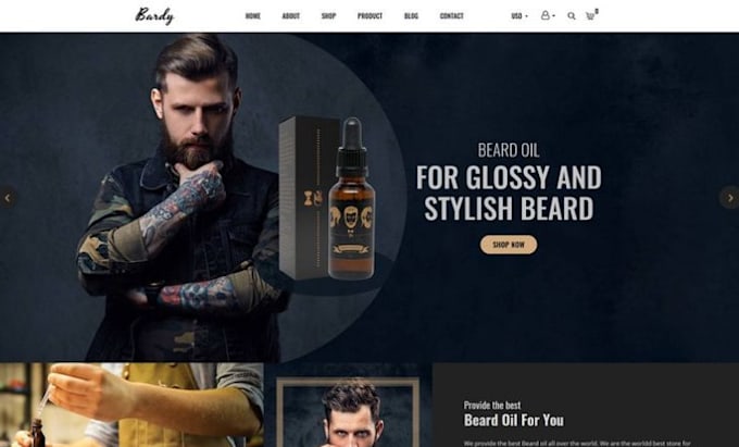 beard oil shopify store beard care website hair care dropshipping shopify store