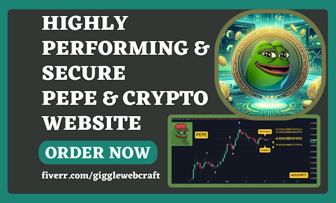 design pepe crypto memecoin cryptocurrency nft marketplace token presale website