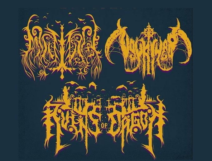 make a cursed occult style logo