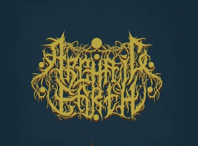 make a raw dungeon synth logo