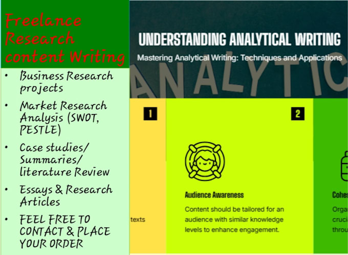 do freelance research content and write report projects and articles