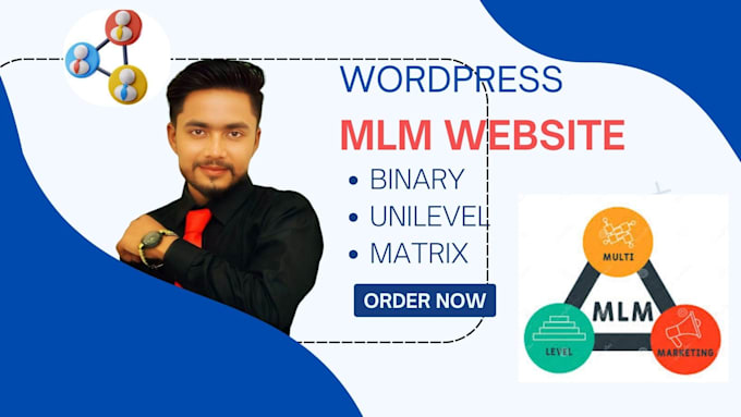 create a professional MLM website with referral system and payment integration
