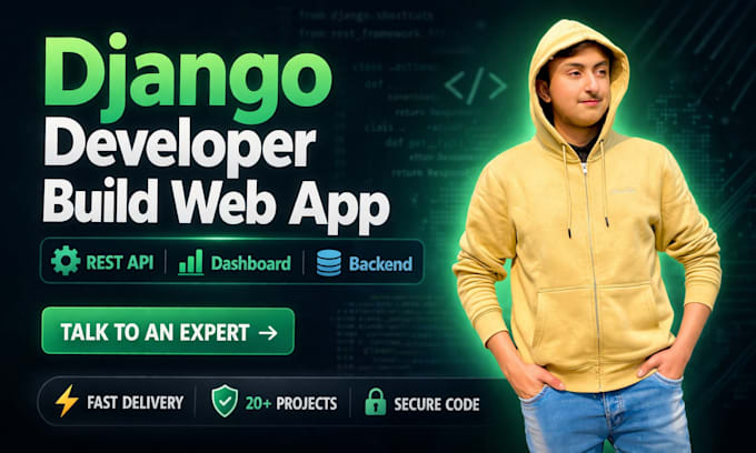 build django web application, python django website or rest api